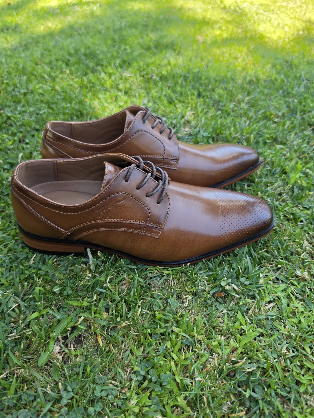 Tommy Hilfiger Brown Leather Derby Shoes